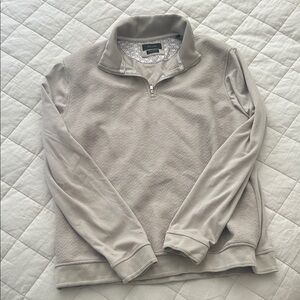 Men's Light Gray Zip-Up Sweater